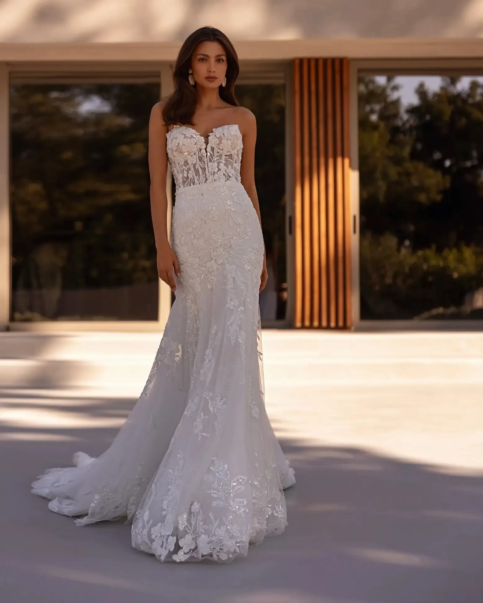 model wearing a bridal gown